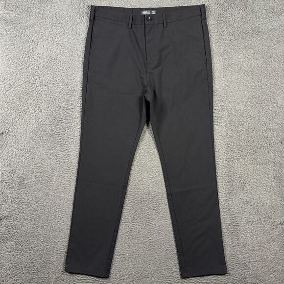 Baubax Pants Mens 36x32 Black Athletic Fit Stain Water Resistant Chino Stretch - Picture 1 of 13